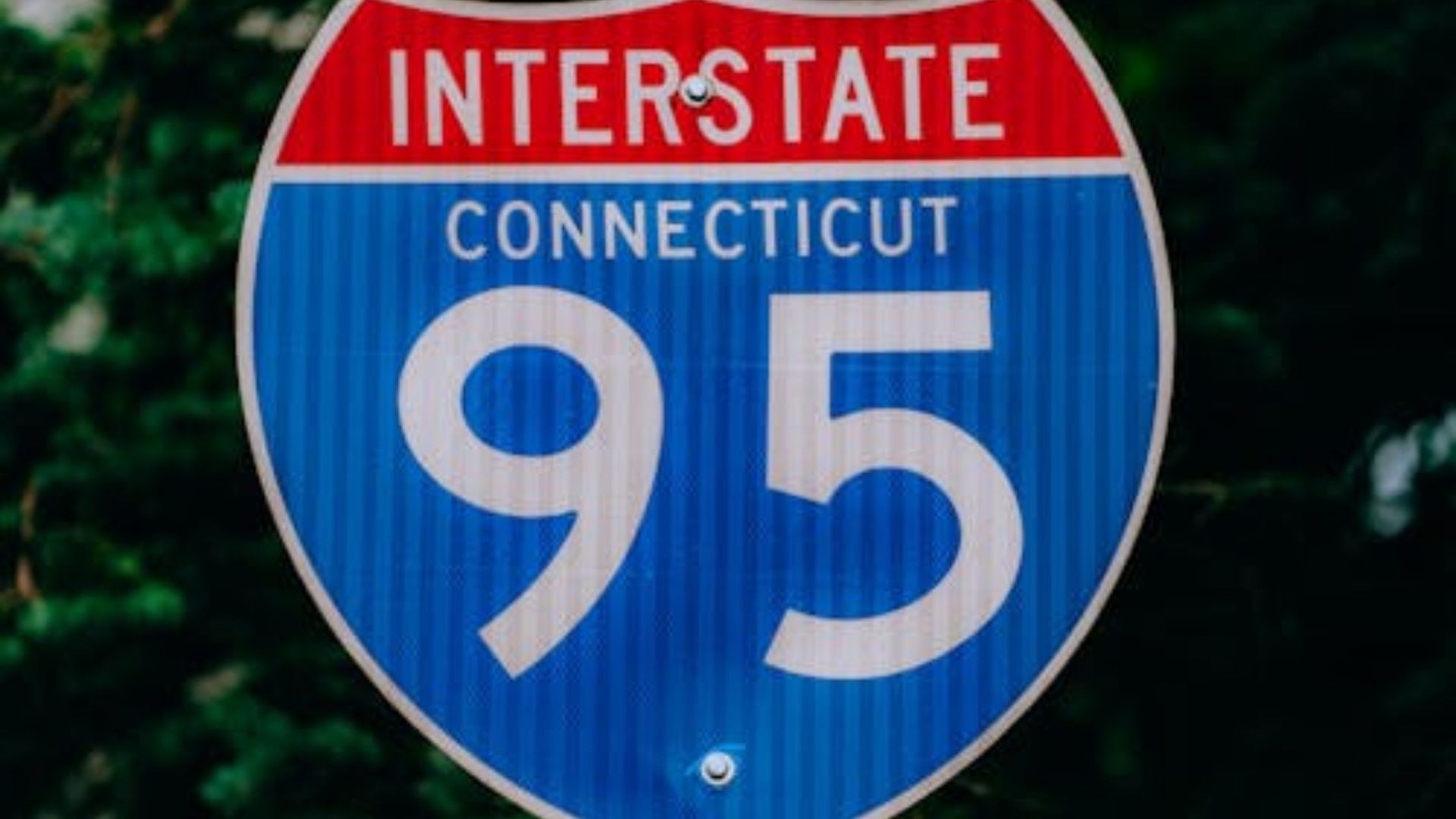 Connecticut Interstate 95 road sign